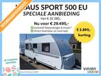Knaus Sport 500 EU INCL MOVER EN FIETSDRAGER, Rondzit, Bedrijf, 5 tot 6 meter, Knaus