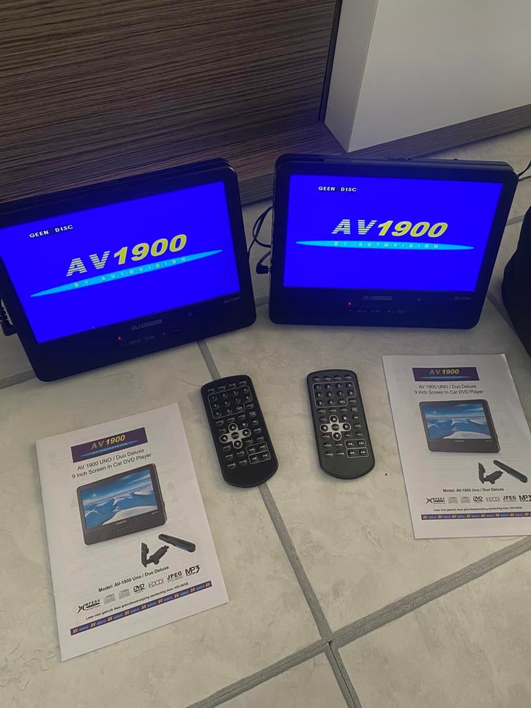 Portable dvd speler met 2 schermen, Audio, Tv en Foto, Dvd-spelers, Ophalen of Verzenden, Zo goed als nieuw, Overige merken