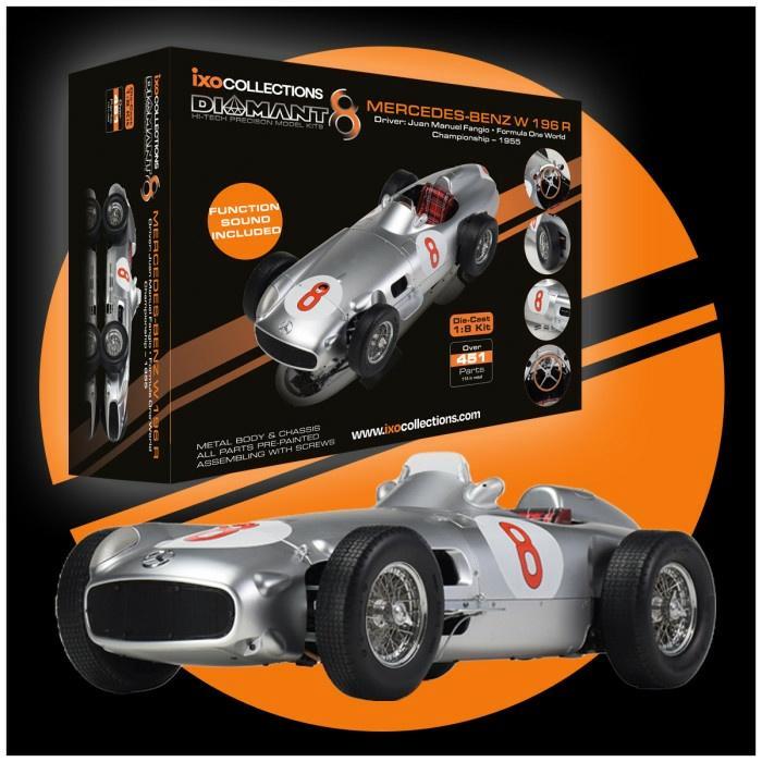 Ixo 1/8 - MERCEDES-BENZ W196 R Fangio nr. 8, Hobby en Vrije tijd, Modelbouw | Auto's en Voertuigen, Nieuw, Truck, Groter dan 1:32