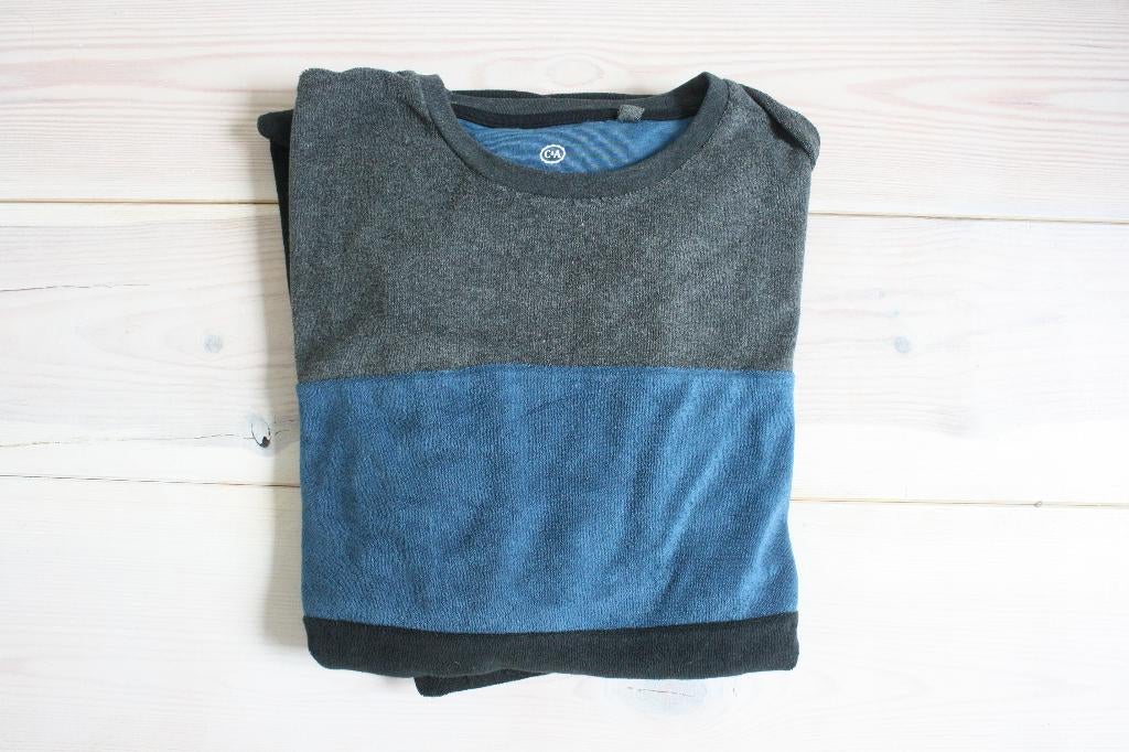 Zwartgrijze katoenen heren pyjama maat 52/54 / L, nieuw!, Kleding | Heren, Pyjama's, Verzenden, Nieuw, Maat 52/54 (L), C&A