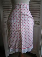 vintage schort nr VV 619, Verzenden, Zo goed als nieuw, Wit, Schort