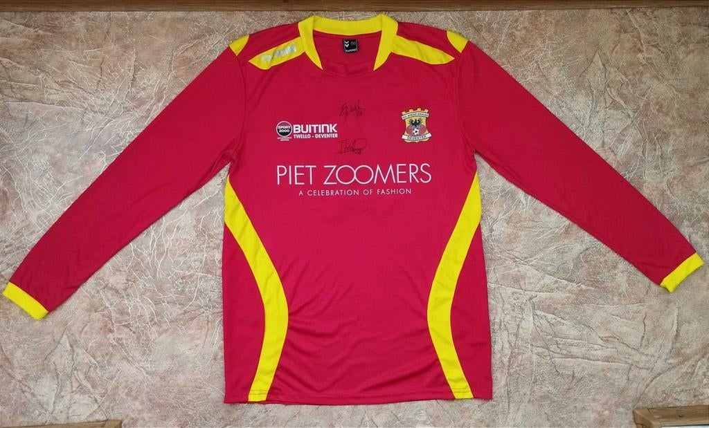 Go Ahead Eagles Thuisshirt Gesigneerd - Hummel, Maat 52/54 (L), Ophalen of Verzenden, Zo goed als nieuw, Voetbal