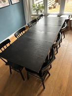Ikea Bjursta eettafel, zwart, Gebruikt, 200 cm of meer, Vijf personen of meer, Rechthoekig