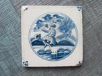 Antieke Delfts Blauwe tegel - circa 1750, Ophalen of Verzenden