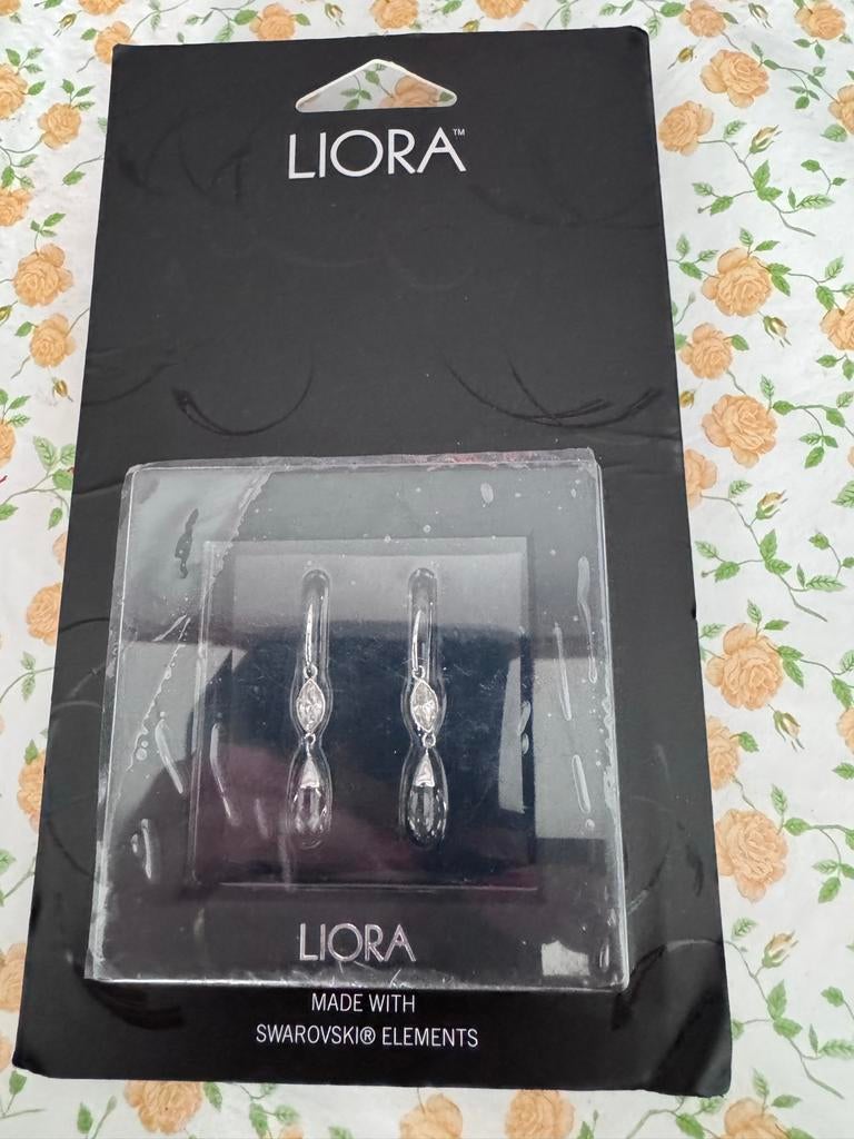 Liora oorbellen met Swarovski Elements, Sieraden, Tassen en Uiterlijk, Met kristal, Overige materialen, Hangers, Nieuw