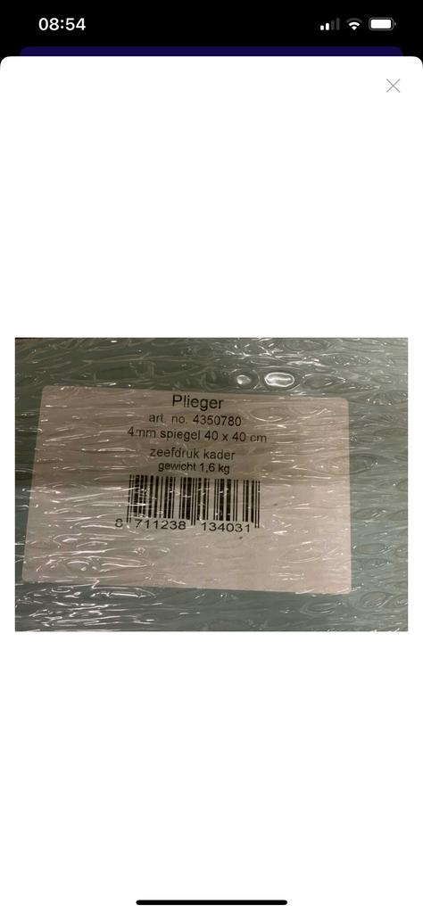 pallet spiegels merk plieger 40 x 40 cm nieuw, Minder dan 50 cm, Nieuw, Ophalen of Verzenden, Minder dan 100 cm