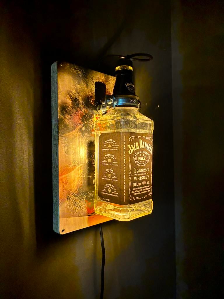 Jack Daniel’s Wandlamp, Huis en Inrichting, Lampen | Wandlampen, Ophalen of Verzenden, Nieuw, Glas, Mancave
