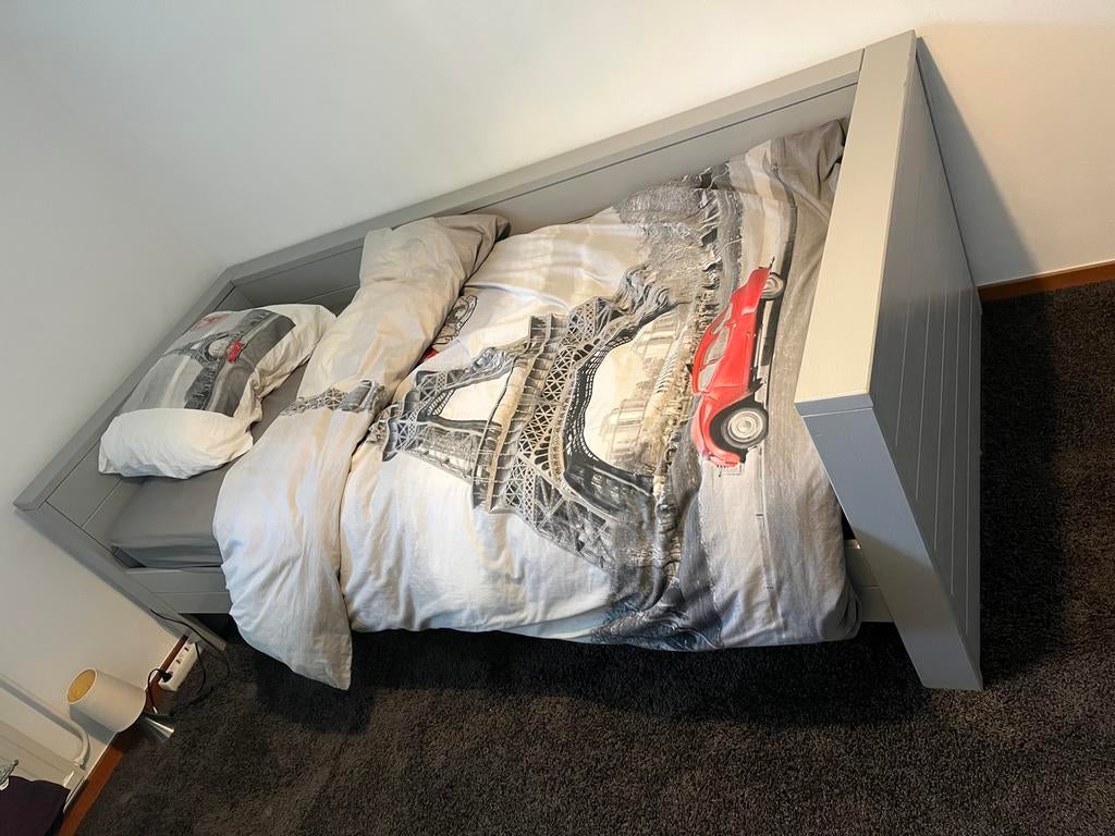 Woood Dennis bedbank, Ophalen, Gebruikt, 90 cm, Eenpersoons