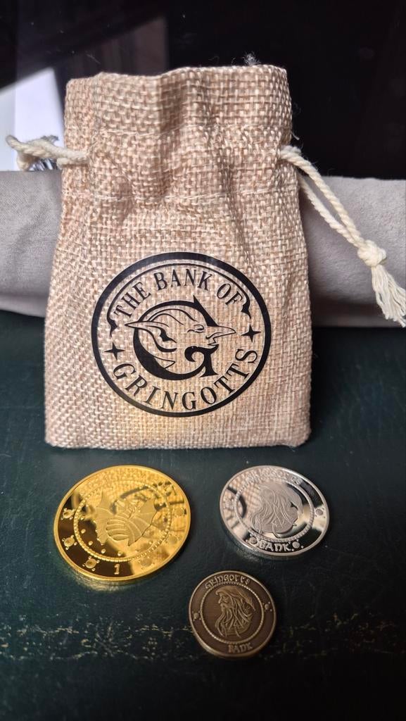 Harry Potter Gringotts geldzakje met munten, Ophalen of Verzenden, Nieuw, Gebruiksvoorwerp