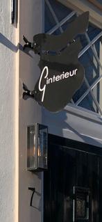 Antiek ijzeren gelakt winkel uithangbord oud Amerongen, Ophalen