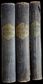 Statenbijbel Jubileum Uitgave 1637-1937 - 3 Delen, Antiek en Kunst, Antiek | Boeken en Bijbels, Ophalen, Jacob en Pieter Keur (oorspronkelijke vertalers