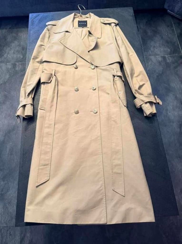 Nikkie trenchcoat, Ophalen, Zo goed als nieuw, Maat 38/40 (M), Beige