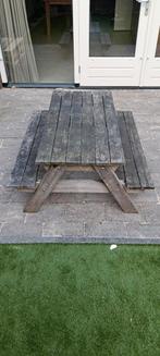 Picknickbankje van azoube gemaakt., Tuin en Terras, Picknicktafels, Ophalen, Rechthoekig, Hout