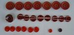 Vintage knopen, ROOD / DONKERROOD, diverse maten, Ophalen of Verzenden, Nieuw, Knoop of Knopen
