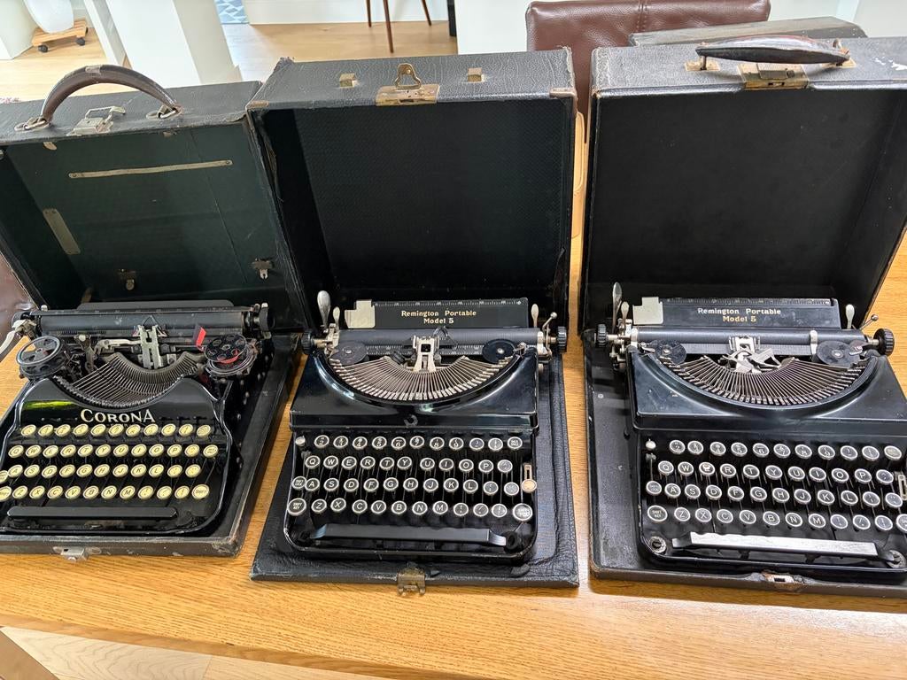 3 Vintage Schrijfmachines: Remington Portable 5 & Corona 4, Ophalen, Gebruikt