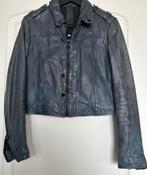 Gipsy, leren jasje , donkerblauw, maat 38/40, Ophalen of Verzenden, Zo goed als nieuw, Maat 38/40 (M), Blauw