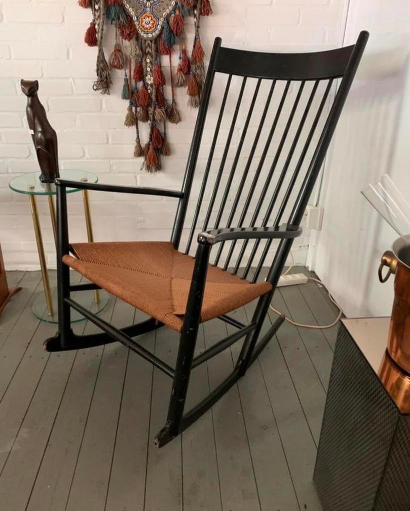 Fauteuil Schommelstoel j-16 Hans Wegner fdb møbler jaren 60., Huis en Inrichting, Fauteuils, Ophalen of Verzenden