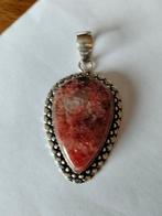Zilveren hanger met rhodoniet, Verzenden, Nieuw, Met edelsteen, Zilver