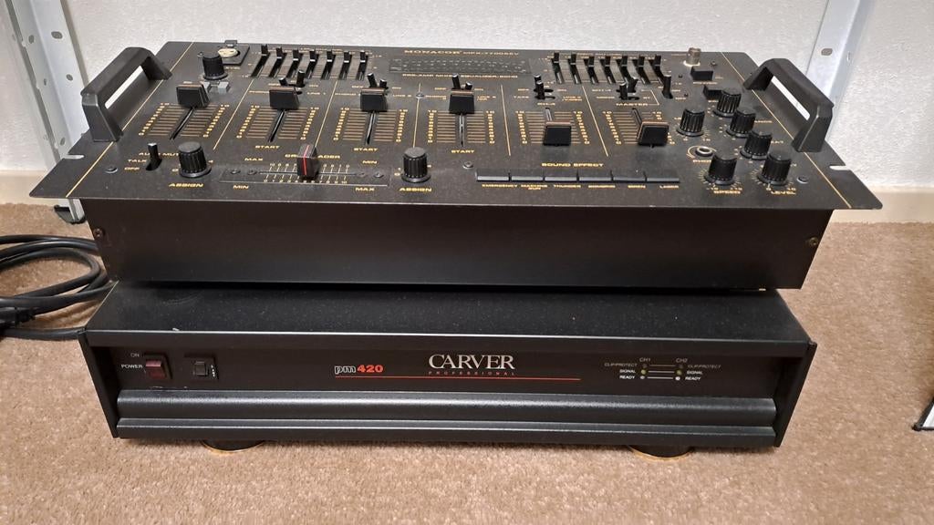 Carver PM-420 en Monacor MPX-7700SEV mengpaneel, Ophalen of Verzenden, 120 watt of meer, Overige merken