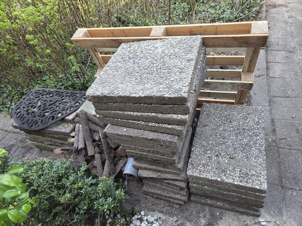 tegels, Tuin en Terras, Tegels en Klinkers, Ophalen, Gebruikt, 5 tot 10 m², Beton