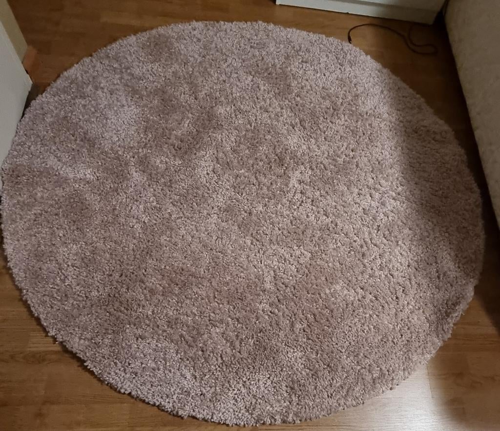 Mooie ronde tapijt 160cm €30  (kleur roze), Ophalen, Rond, 150 tot 200 cm, 150 tot 200 cm