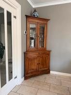 Antieke massief houten hoekvitrinekast / buffetkast, Antiek en Kunst, Antiek | Meubels | Kasten, Ophalen