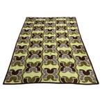 Vintage Deken met Retro motief Design wol / 210x145, Vintage kleed, Gebruikt, Vintage kleed, Vintage kleed