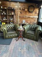 Set chesterfield clubfauteuils, Chesterfield, Ophalen of Verzenden, Zo goed als nieuw, 100 tot 125 cm