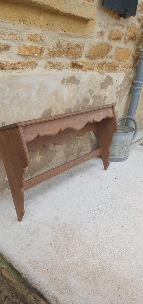 2 grote frans eiken keuken regaal pannenrek plank, Antiek en Kunst, Ophalen of Verzenden