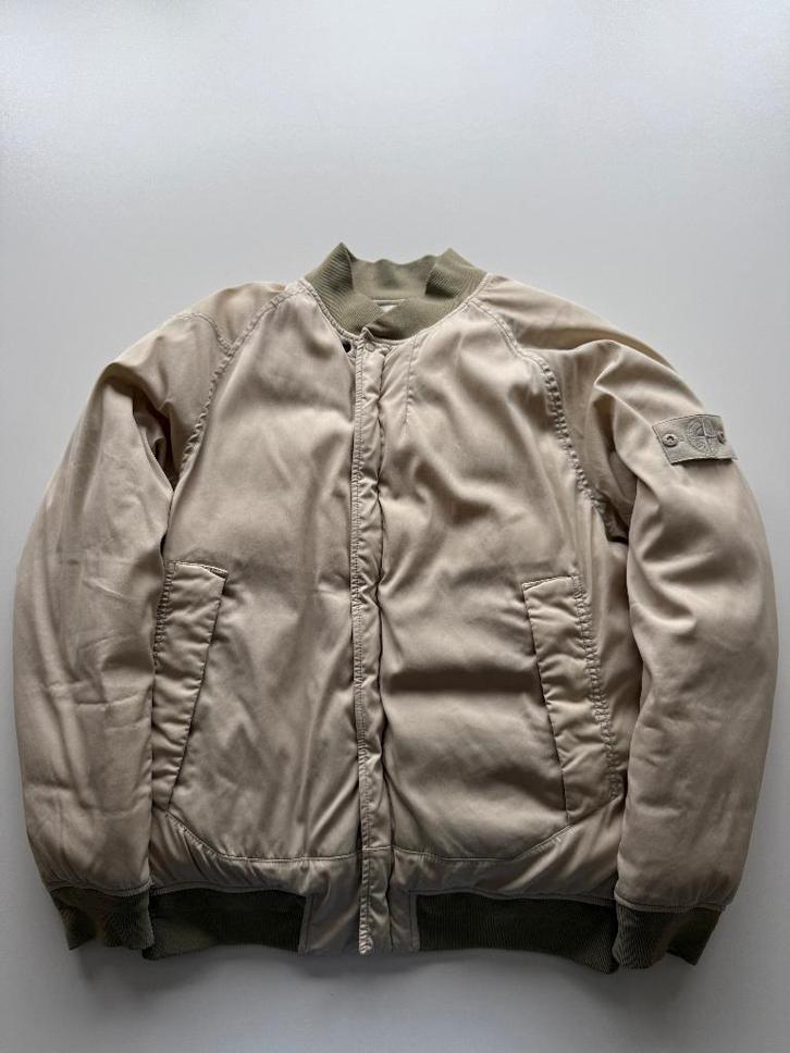 Stone Island Bomber jas shadow editie m, Kleding | Heren, Jassen | Zomer, Zo goed als nieuw, Maat 48/50 (M), Beige, Ophalen of Verzenden