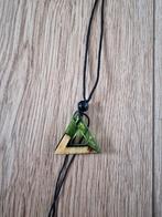 Unisex Driehoekige Houten Epoxy Ketting, Ophalen, Zo goed als nieuw, Groen, Overige materialen