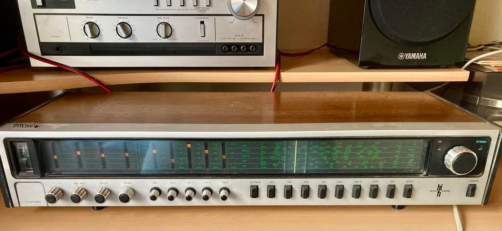 Vintage Philips HiFi receiver, 22 RH 732, Audio, Tv en Foto, Ophalen of Verzenden, Gebruikt