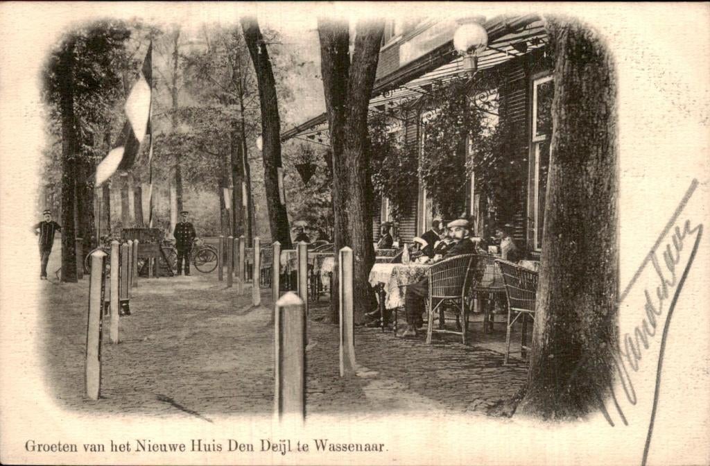 Wassenaar - Nieuwe Huis Den Deijl - Terras, Ophalen of Verzenden, Voor 1920, Gelopen, Zuid-Holland