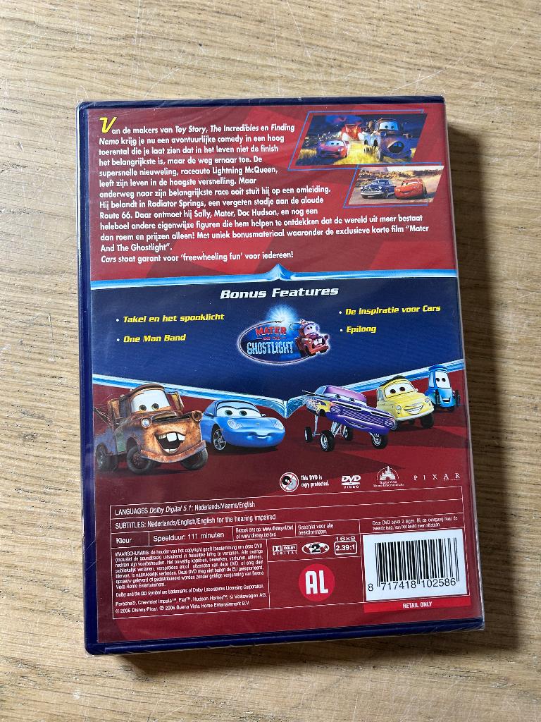 NIEUW | DVD Cars Disney Origineel Nederlands, Cd's en Dvd's, Dvd's | Tekenfilms en Animatie, Alle leeftijden, Ophalen of Verzenden