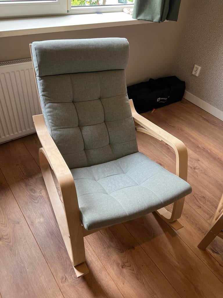 IKEA POÄNG Schommelstoel - Zo goed als nieuw, Huis en Inrichting, Stoelen, Ophalen, Overige kleuren, Zo goed als nieuw, Eén