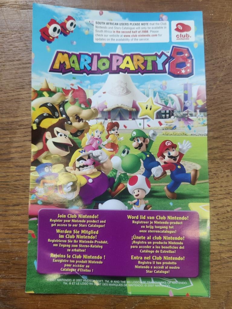 Club Nintendo kaart van Mario Party 8 voor Nintendo Wii, Spelcomputers en Games, Games | Nintendo Wii, 3 spelers of meer, Ophalen of Verzenden