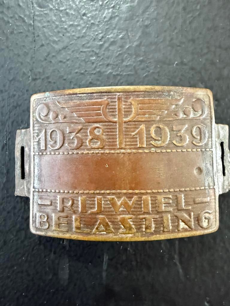 Rijwielbelasting plaatje, Ophalen of Verzenden, Nederland