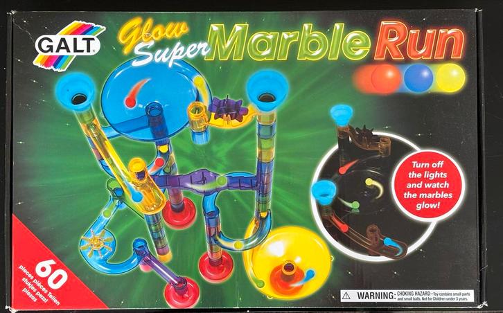 Galt Glow Super Marble Run - Lichtgevende Knikkerbaan, Kinderen en Baby's, Speelgoed | Bouwstenen, Zo goed als nieuw, Overige merken