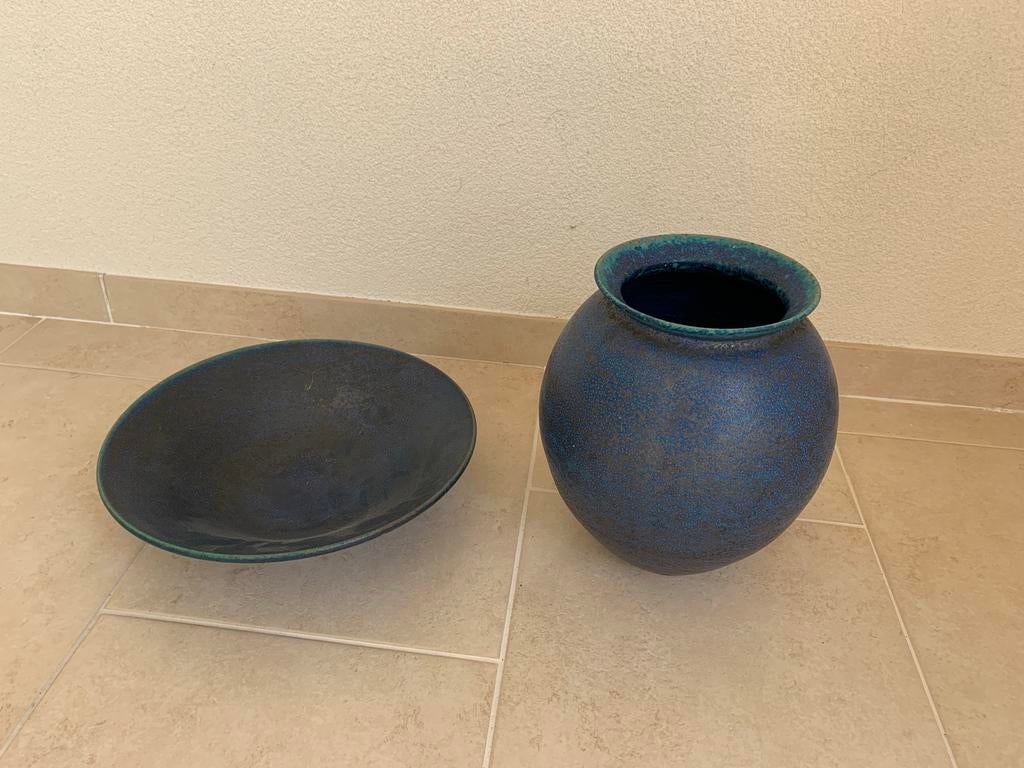 Schaal en vaas van keramist Ed Meissenberg, Antiek en Kunst, Antiek | Keramiek en Aardewerk, Ophalen of Verzenden