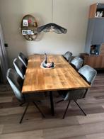 Robuuste Mango Houten Eettafel - Industrieel Design., Ophalen, 100 tot 150 cm, 200 cm of meer, Zo goed als nieuw