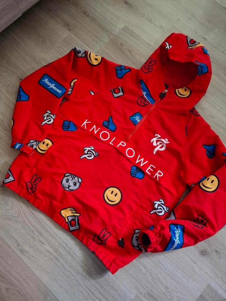 Knolpower windjack maat L, Maat 52/54 (L), Zo goed als nieuw, Rood, Knolpower