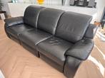 Montel bank, zwart leer, elektrisch verstelbaar, Huis en Inrichting, Banken | Bankstellen, Ophalen, Gebruikt, Minder dan 75 cm