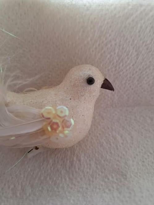 Witte vogel op clip h, Gebruikt, Onbekend, Ophalen of Verzenden, Losse verkoop