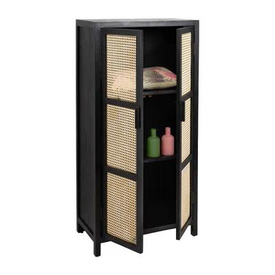 Webbingkast Zwart Xenos (Bandung), Ophalen, Met deur(en), 100 tot 150 cm, Zo goed als nieuw