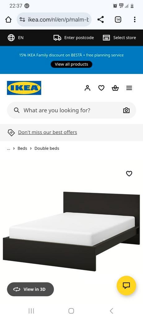 Zgan ikea malm bed 160x200 met 4 bedlades, Huis en Inrichting, Slaapkamer | Bedden, Zo goed als nieuw, Tweepersoons, 160 cm, Hout
