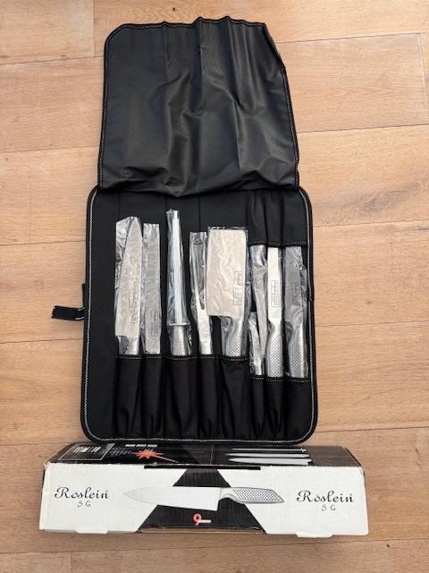 9-delig Nieuw keuken messenset Röslein S.G, Ophalen of Verzenden, Nieuw, Rvs of Chroom, Bestekset