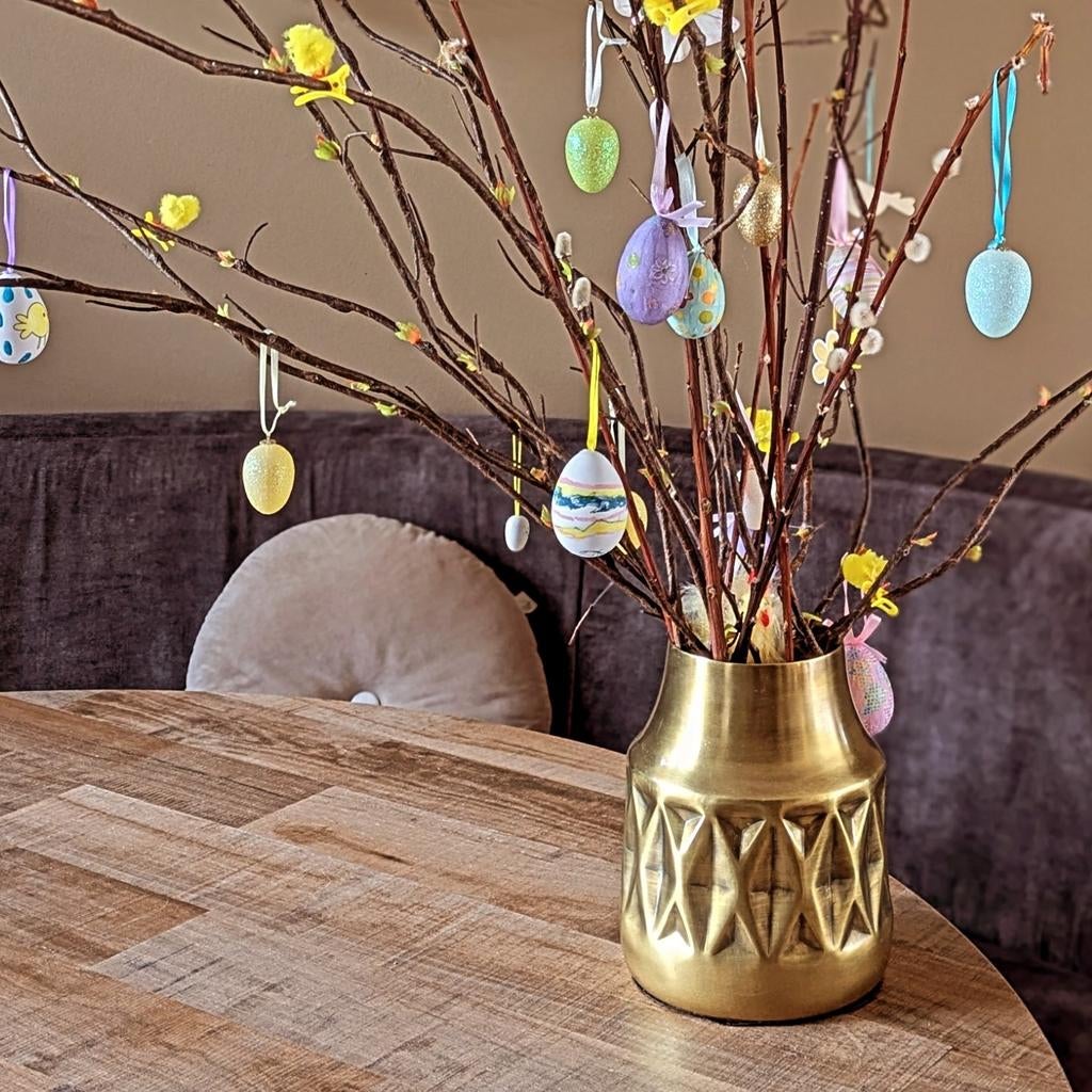 Goudkleurige messing vaas van HKliving, Ophalen of Verzenden