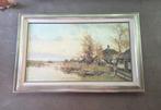 Schilderij A.J. Zwart huisje aan het giethoornse meer, Antiek en Kunst, Kunst | Schilderijen | Klassiek, Ophalen