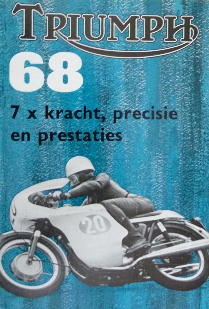 Folder TRIUMPH 7x kracht, precisie en prestaties 1968, Motoren, Handleidingen en Instructieboekjes, Triumph, Ophalen of Verzenden
