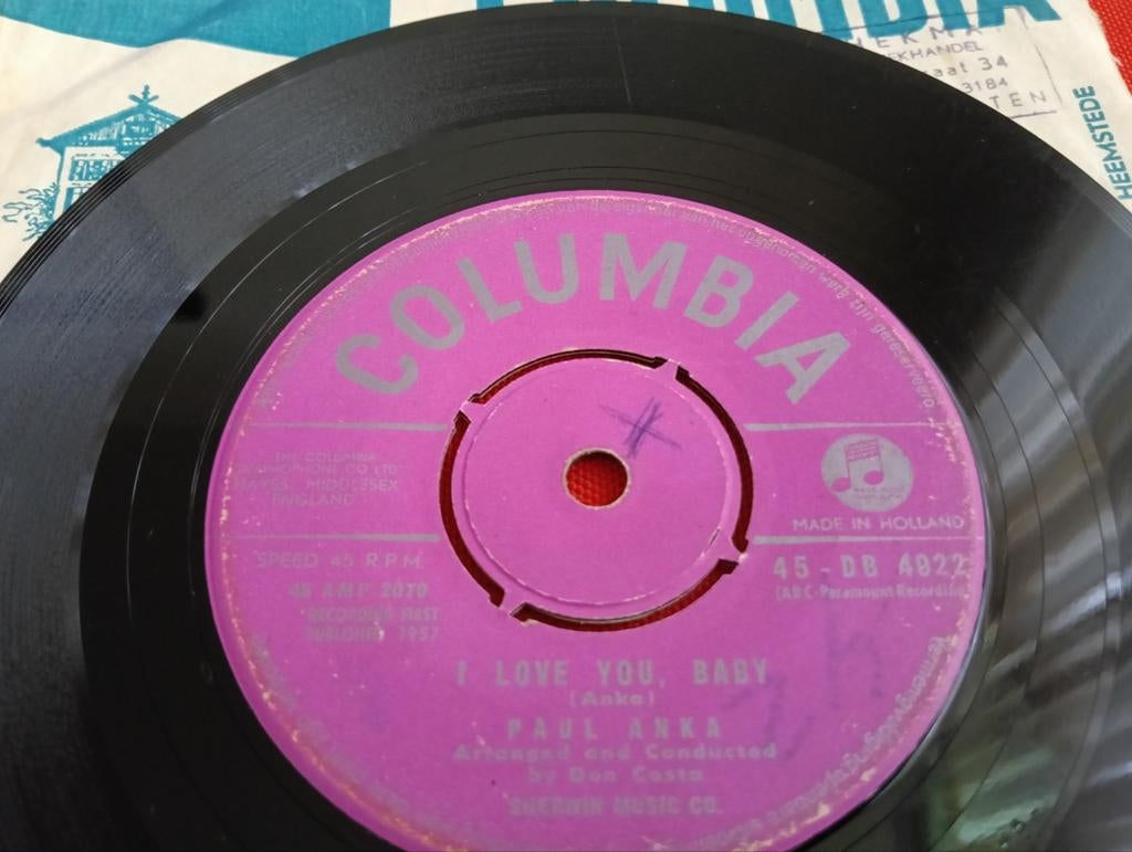 PAUL ANKA 1957 COLUMBIA LABEL ROCK & ROLL, Verzenden, Zo goed als nieuw, Pop